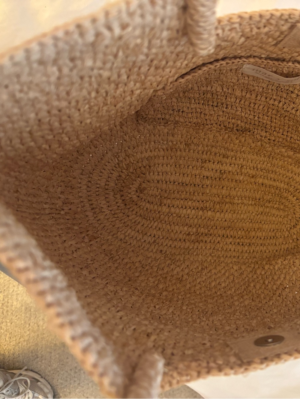 Natural Woven Straw Tote - Picture 3 of 5